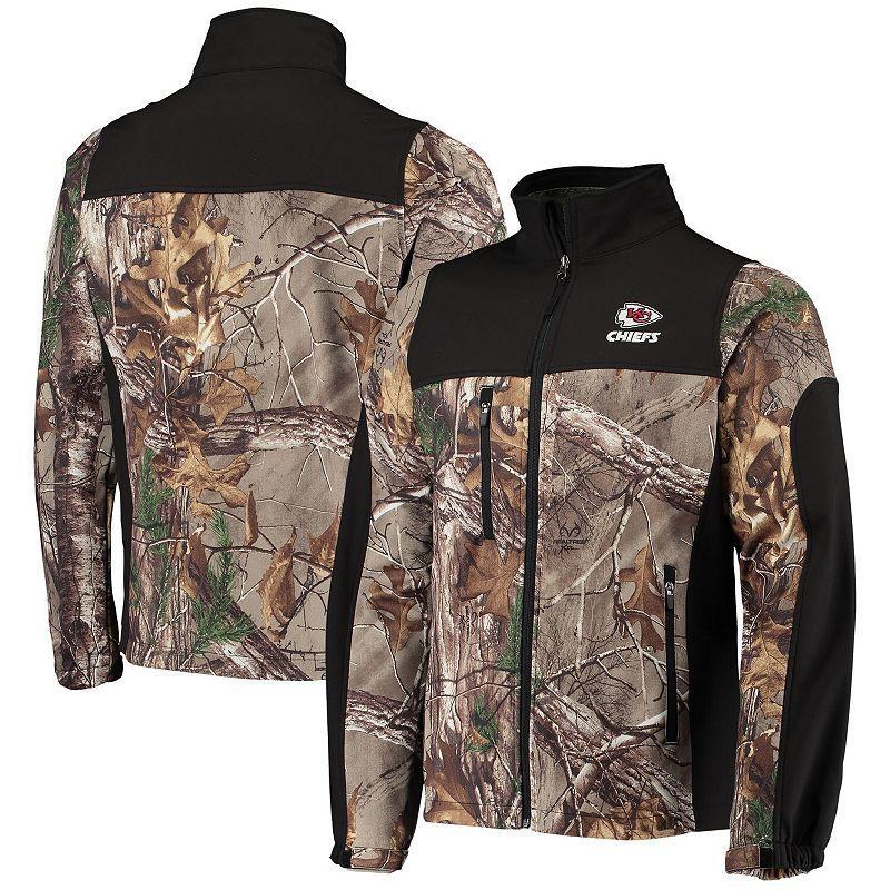 Mens Dunbrooke Realtree Camo and Black Kansas City Chiefs Circle Hunter Softshell Full-Zip Jacket - Realtree Camo Product Image