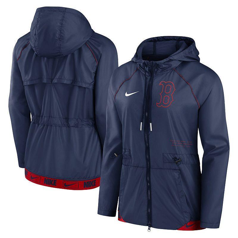 Womens Nike Boston Red Sox Statement Full-Zip Hoodie Jacket Blue Product Image