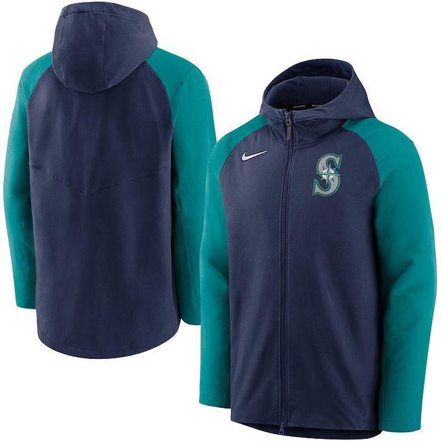 Mens Navy Seattle Mariners Authentic Collection Full-Zip Hoodie Performance Jacket - Navy Product Image