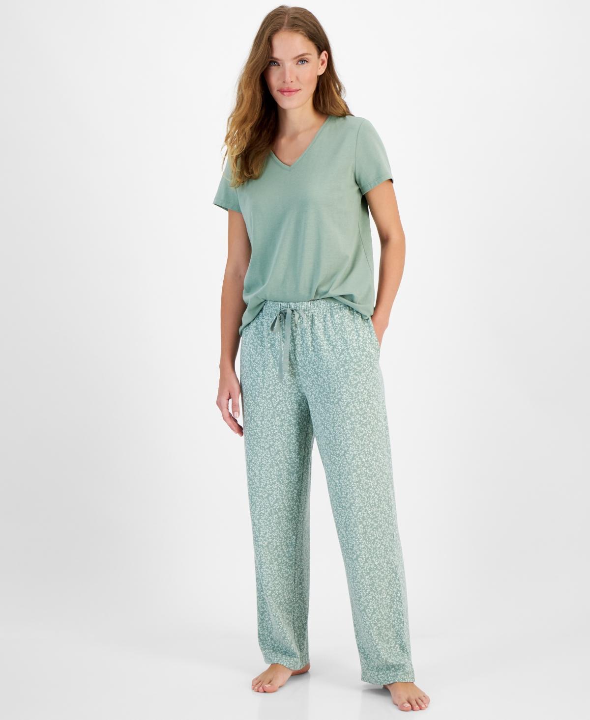 Charter Club Womens Solid V-Neck Short-Sleeve Sleepwear Top, Created for Macys Product Image