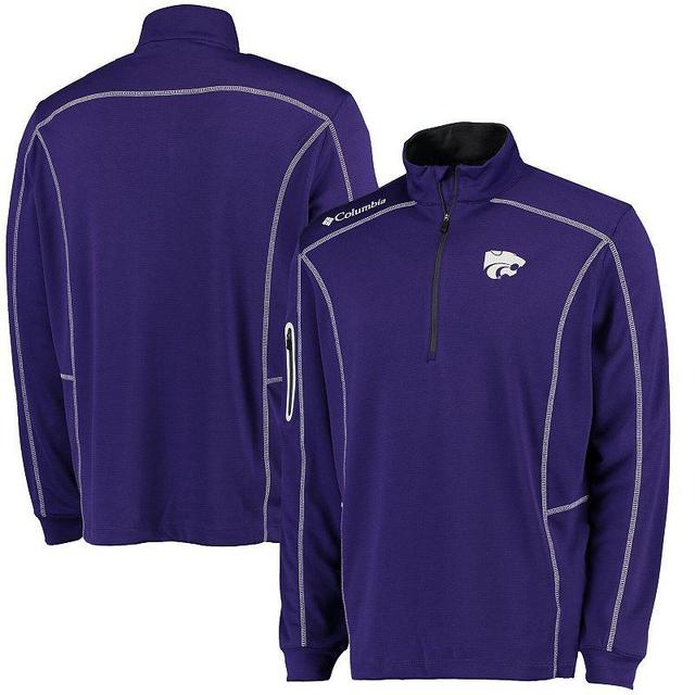 Mens Columbia Golf Purple Kansas State Wildcats Shotgun Omni-Wick Quarter-Zip Pullover Jacket KST Purple Product Image