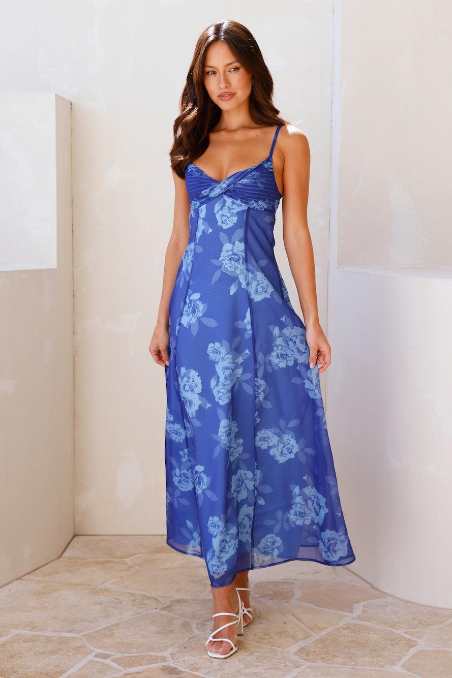 Spring Forward Maxi Dress Blue Product Image