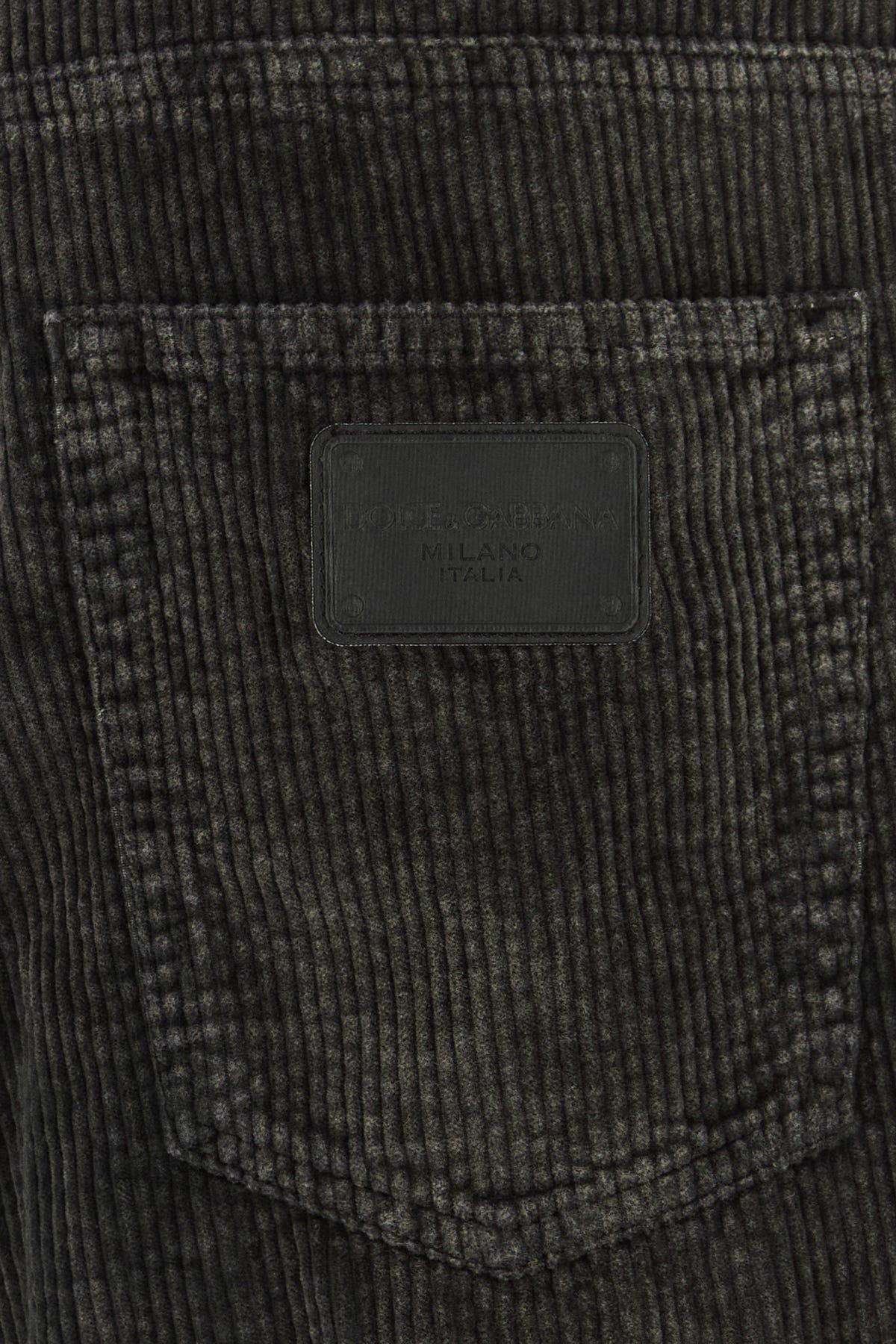 Man Charcoal Stretch Corduroy Pant In Gray Product Image