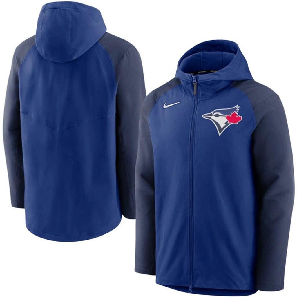 NIKE Men's  Royal, Navy Toronto Blue Jays Authentic Collection Performance Raglan Full-zip Hoodie In Royal,navy Product Image