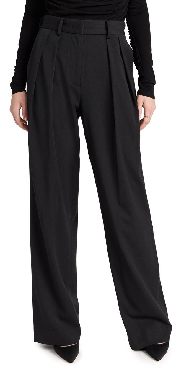 STAUD Luisa Pleated Wide Leg Pants Product Image