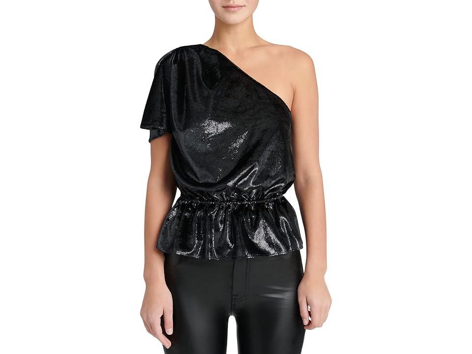 7 For All Mankind One Shoulder Ruffle Top Women's Clothing Product Image