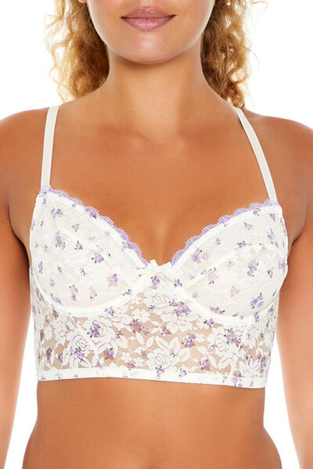 Ditsy Floral Lace Underwire Bra | Forever 21 Product Image