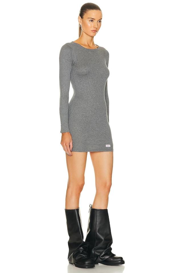 Alexander Wang Long Sleeve Crewneck Dress in Grey Product Image