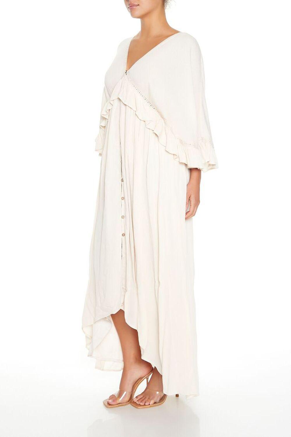 Butterfly-Sleeve Flounce Maxi Dress | Forever 21 Product Image