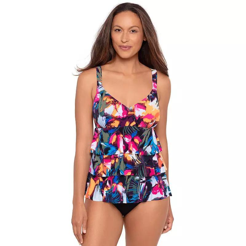 Womens Bal Harbour Triple Tier Fauxkini One-Piece Swim Suit Product Image