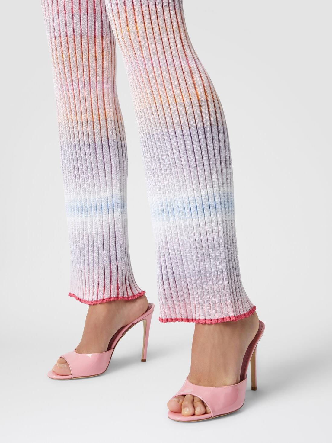 Straight ribbed viscose trousers Multicoloured | Missoni Product Image