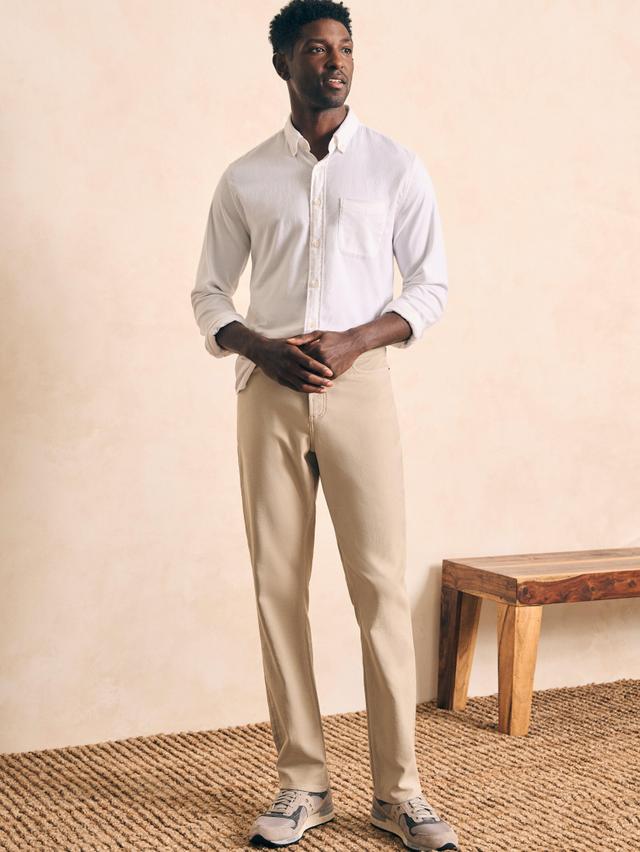 Stretch Terry 5-Pocket Athletic Fit Pant - Stone Male Product Image