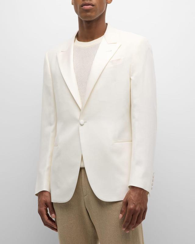 Mens Textured Solid Dinner Jacket Product Image