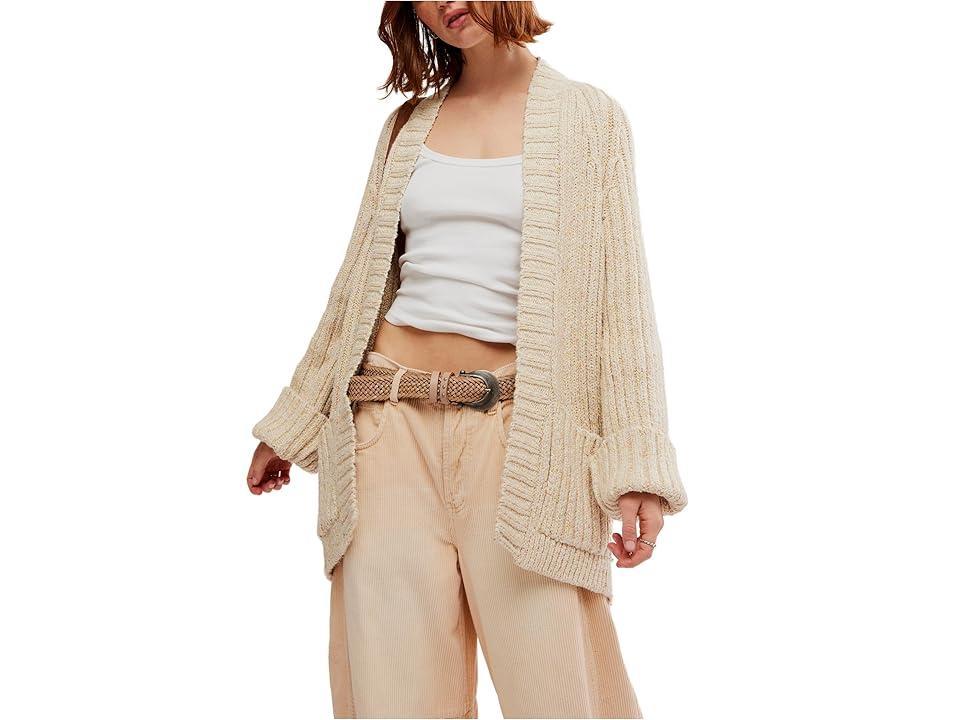 Free People Blossom Cardi (Ivory Pastel) Women's Sweater Product Image