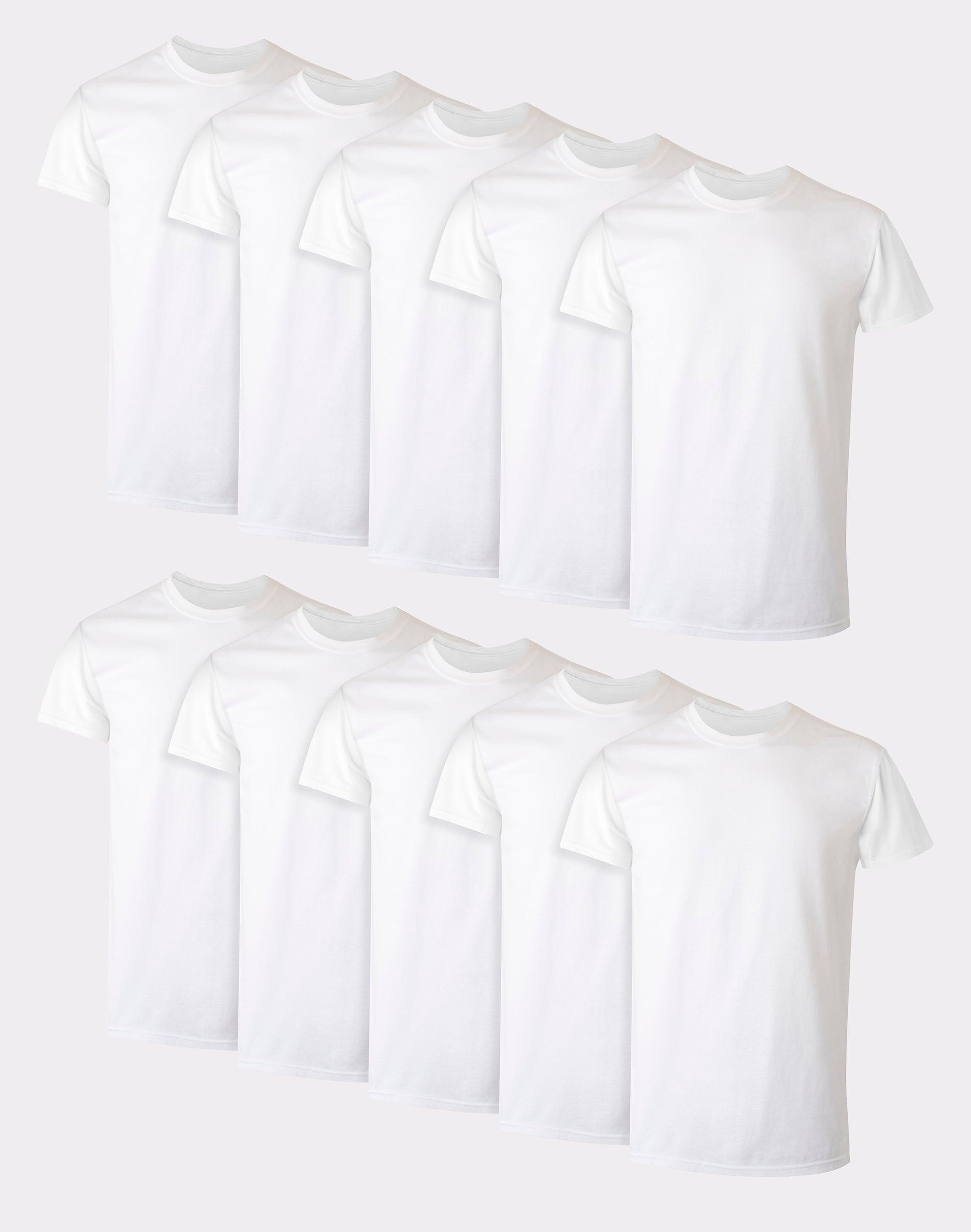 Hanes Mens Moisture-Wicking Crewneck Undershirt 10pk Product Image