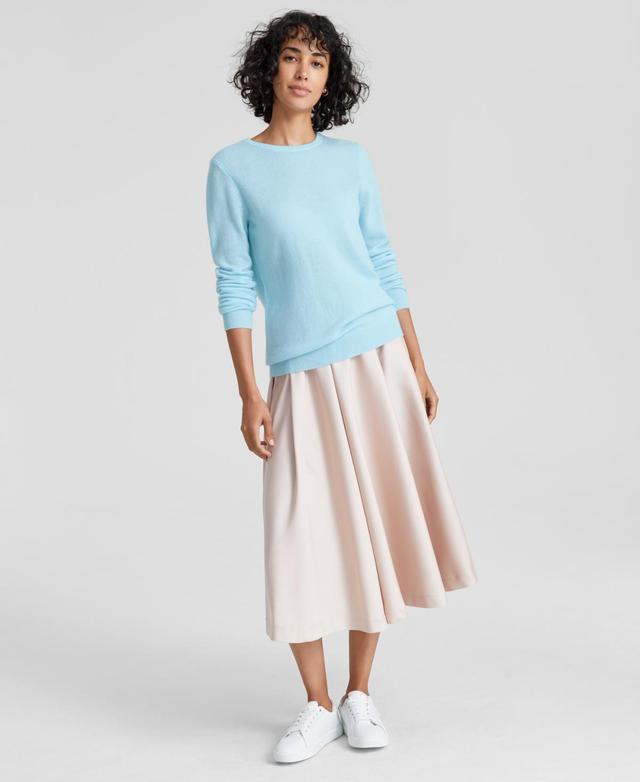 Charter Club 100% Cashmere Womens Long-Sleeve Crewneck Sweater, Regular & Petites, Created for Macys Product Image