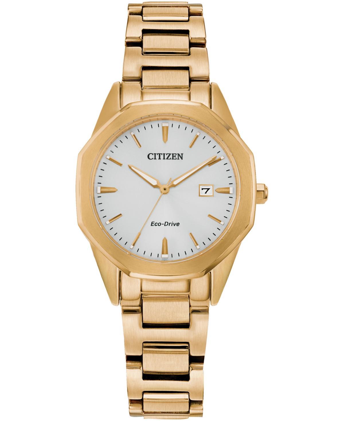 Citizen Eco-Drive Womens Corso Gold Tone Stainless Steel Watch - EW2582-59A Product Image