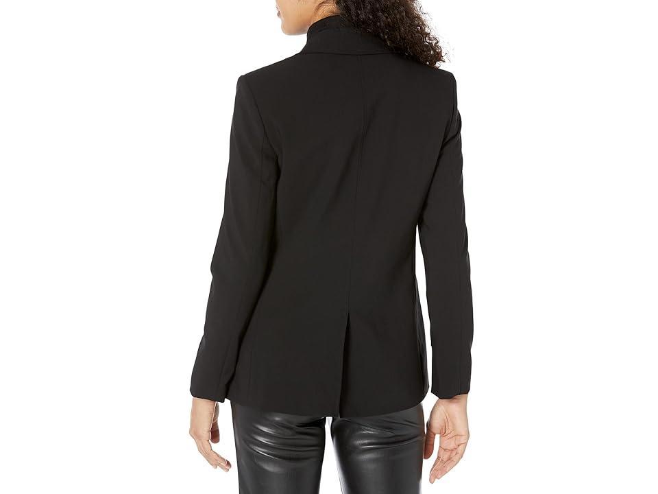 DKNY One-Button Zipper Sleeve Blazer Women's Coat Product Image