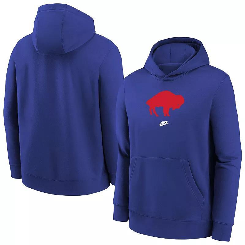 Mens Nike Royal Buffalo Bills Rewind Club Fleece Pullover Hoodie, Boys Product Image