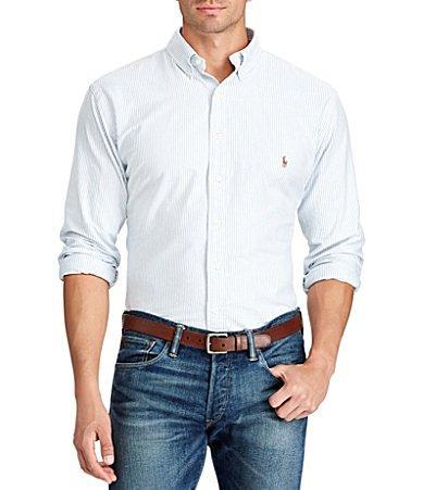 Polo Ralph Lauren Big  Tall Classic-Fit Striped Oxford Sportshirt Product Image