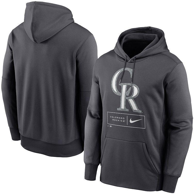 Mens Nike Anthracite Colorado Rockies Season Pattern Pullover Hoodie Product Image