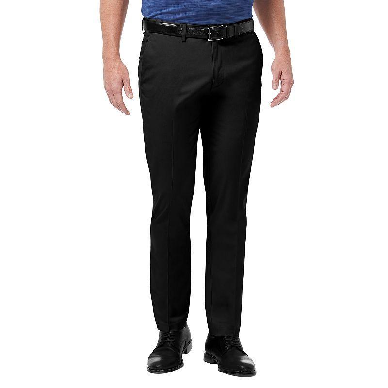 Haggar Mens Premium No Iron Khaki Slim-Fit Flat Front Pants Product Image