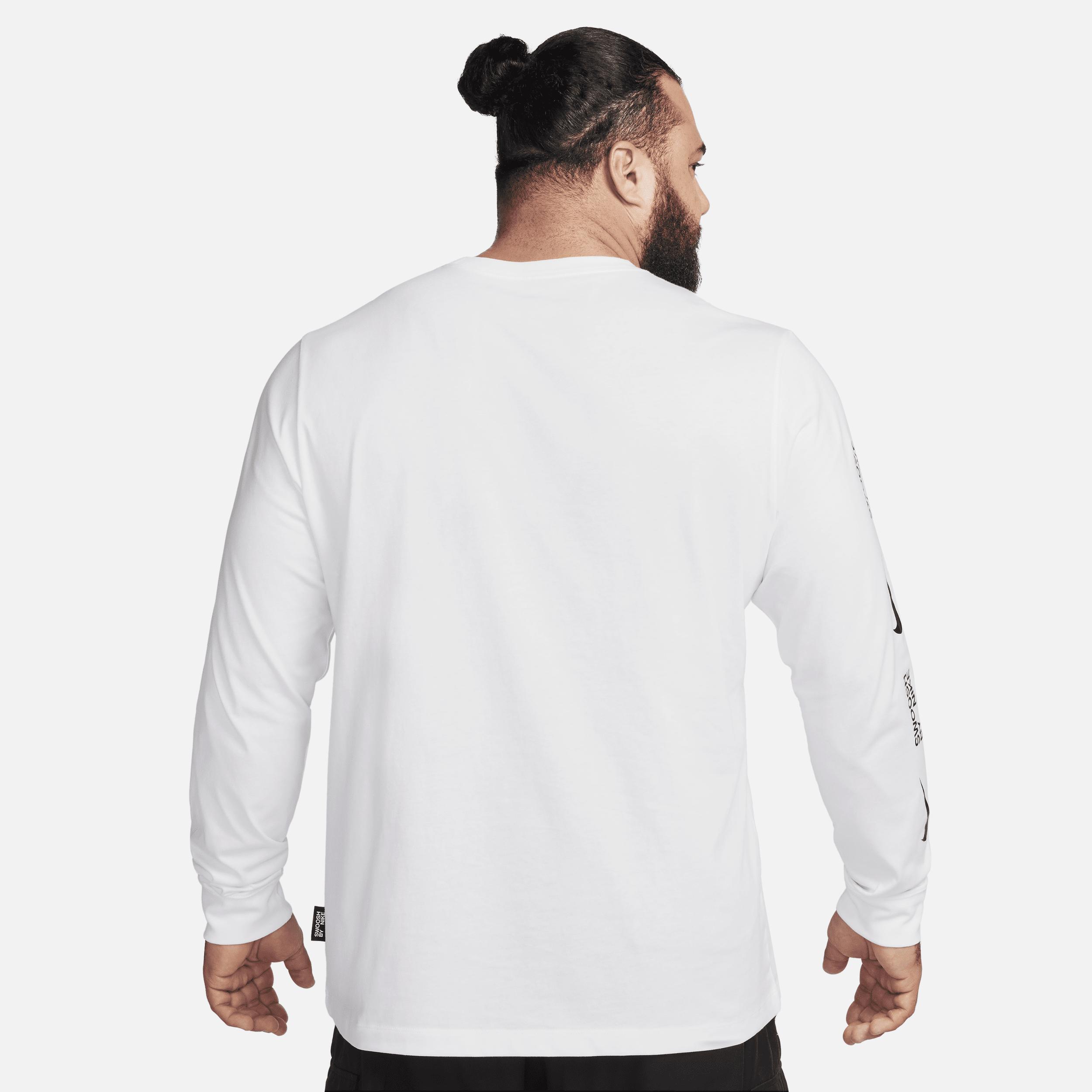 Men's  Sportswear Long-sleeve T-shirt In White Product Image