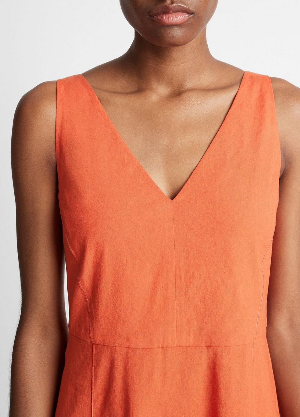 Relaxed V-Neck Pocket Dress Product Image