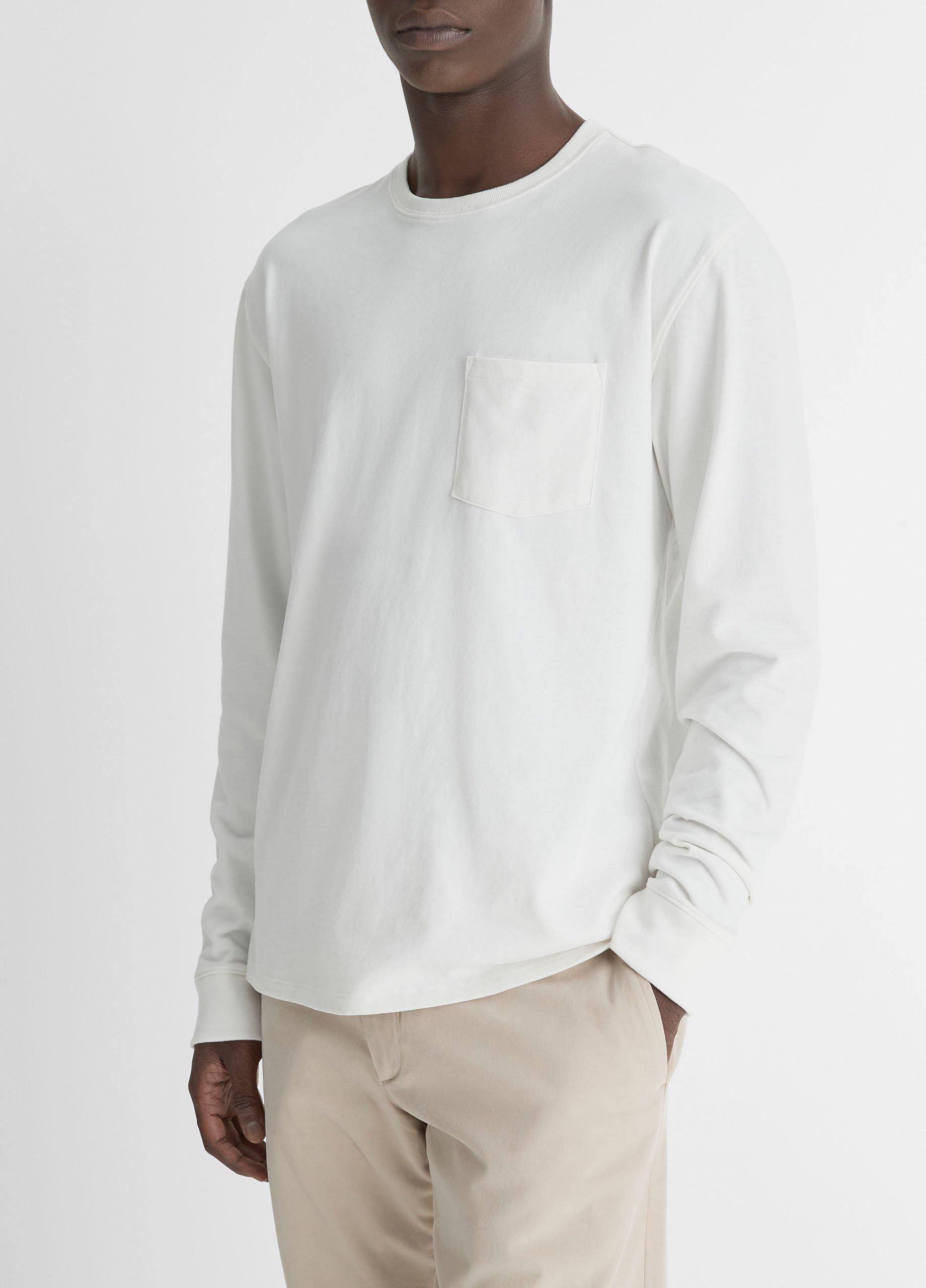 Sueded Jersey Long-Sleeve Pocket T-Shirt Product Image