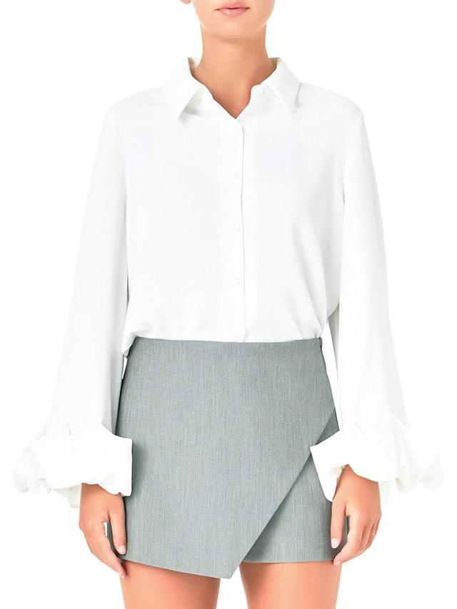 Womens Bubble Accent Dress Shirt Product Image