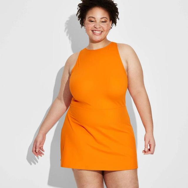 Womens Game Day ButterBliss Mini A-Line Dress - Wild Fable Orange 3X Product Image