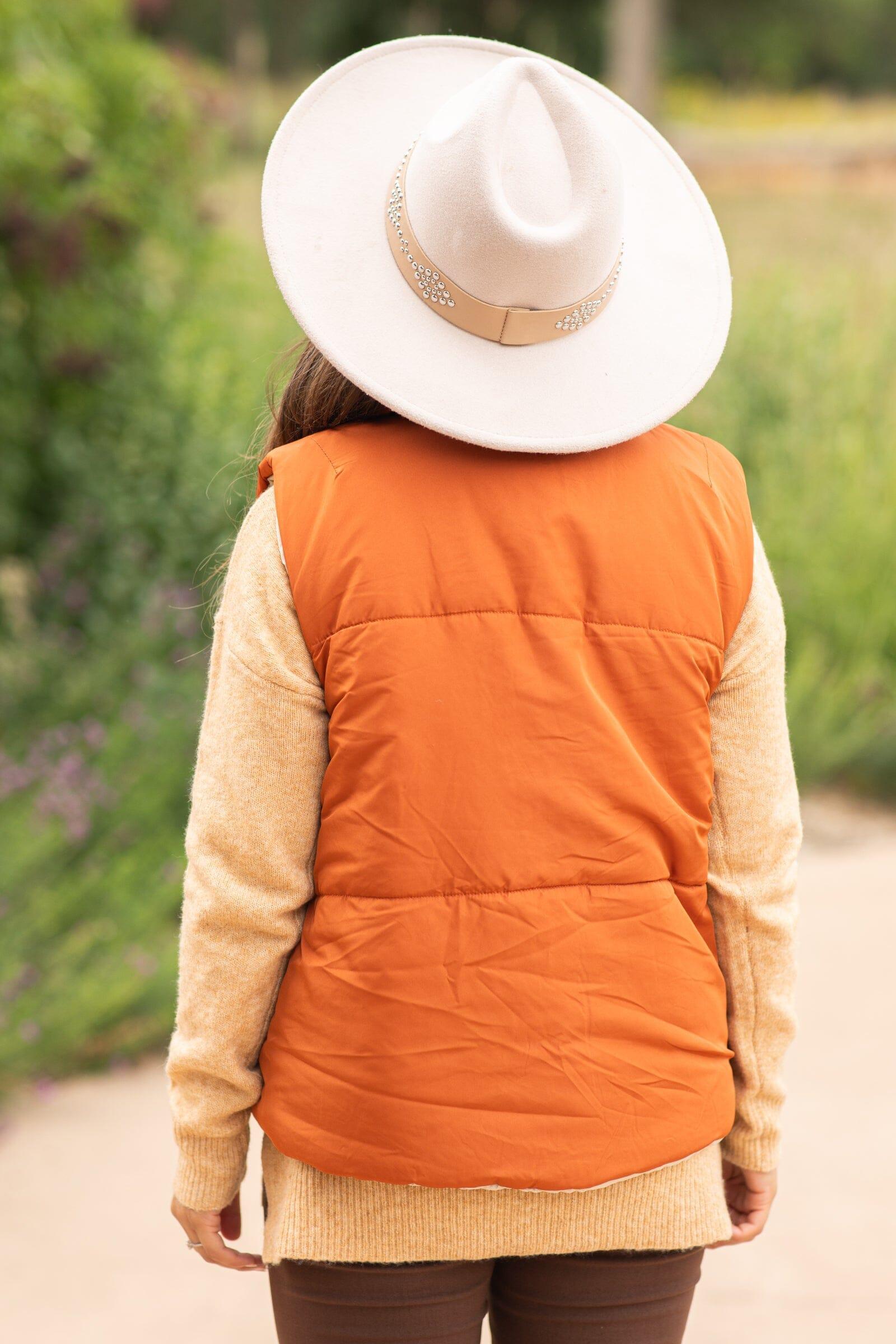 Burnt Orange and Cream Vest Product Image