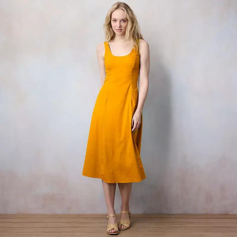 Petite LC Lauren Conrad Princess Seam Tank Midi Dress, Womens Product Image