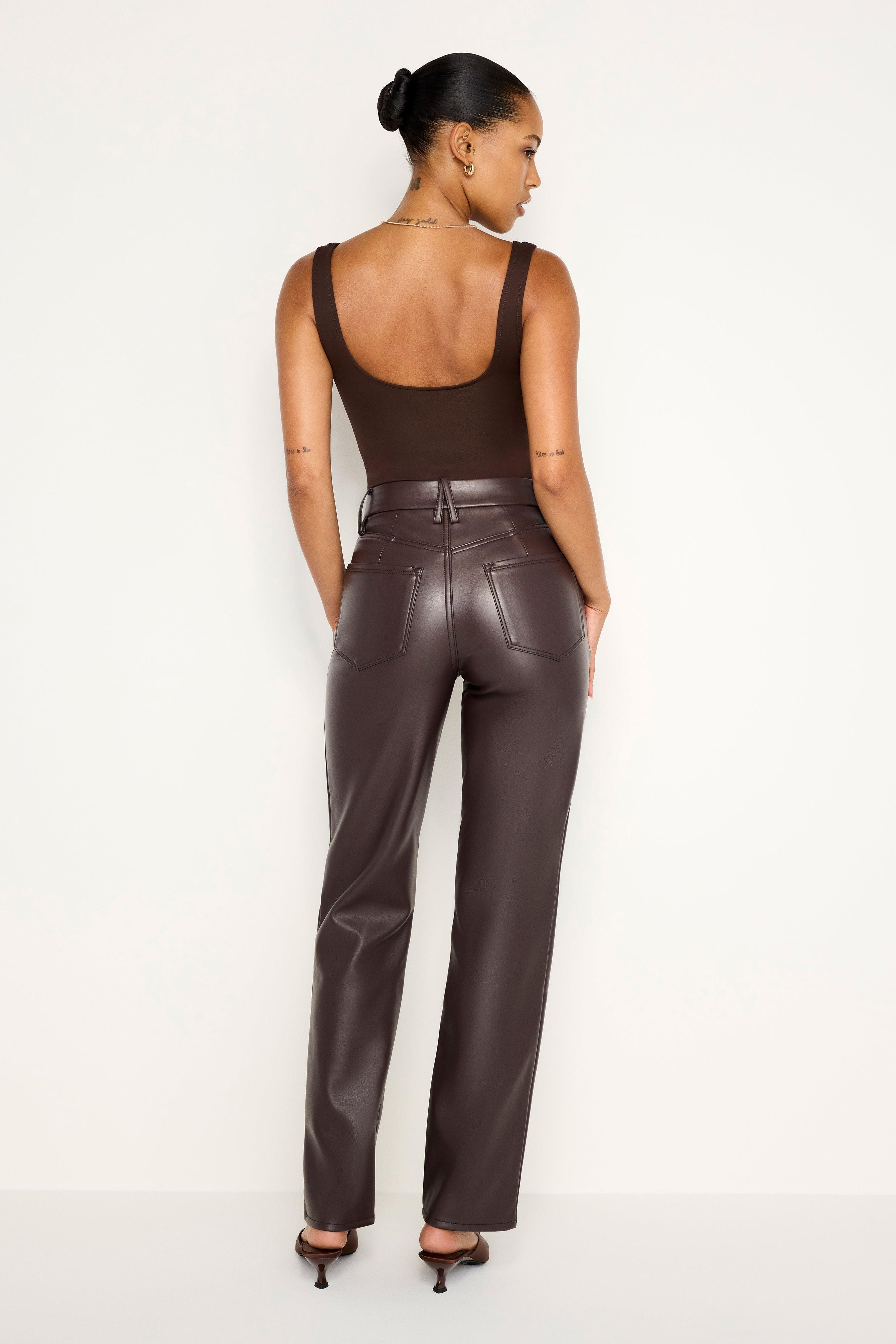 GOOD ICON FAUX LEATHER PANTS | BARK003 Product Image