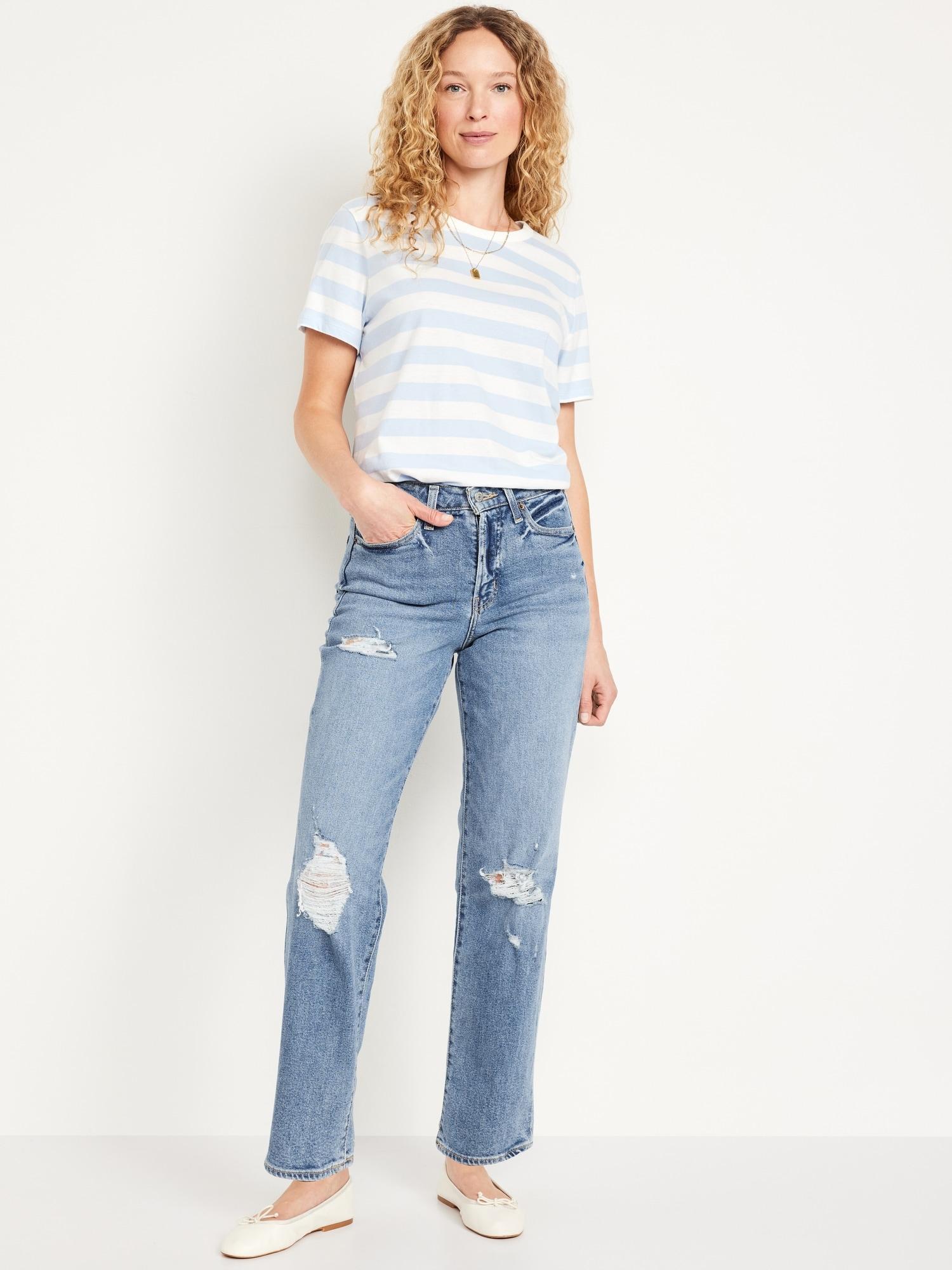 High-Waisted OG Loose Ripped Jeans for Women Product Image