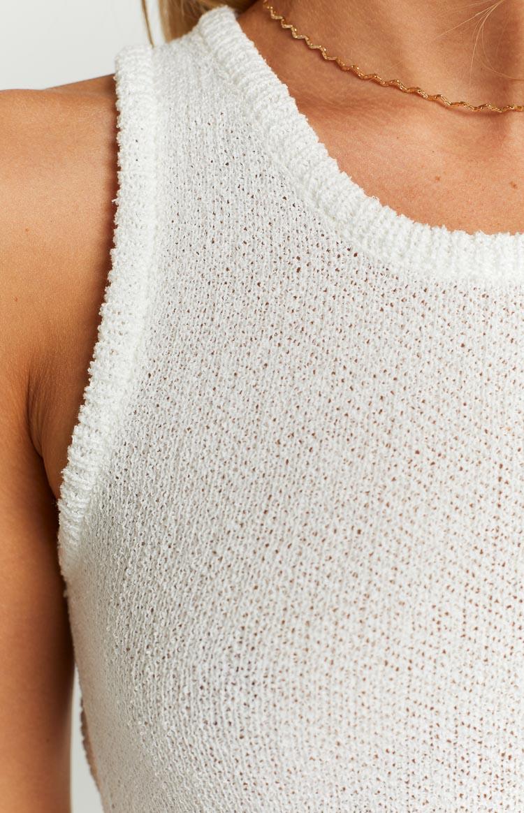 Calabasas White Knit Mini Dress Product Image