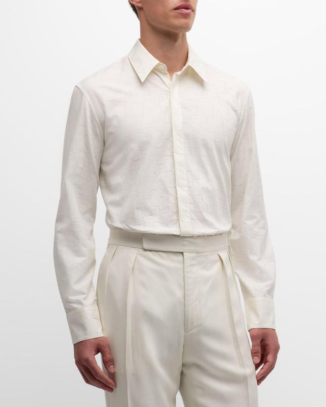 Men's Monogram Jacquard Dress Shirt Product Image