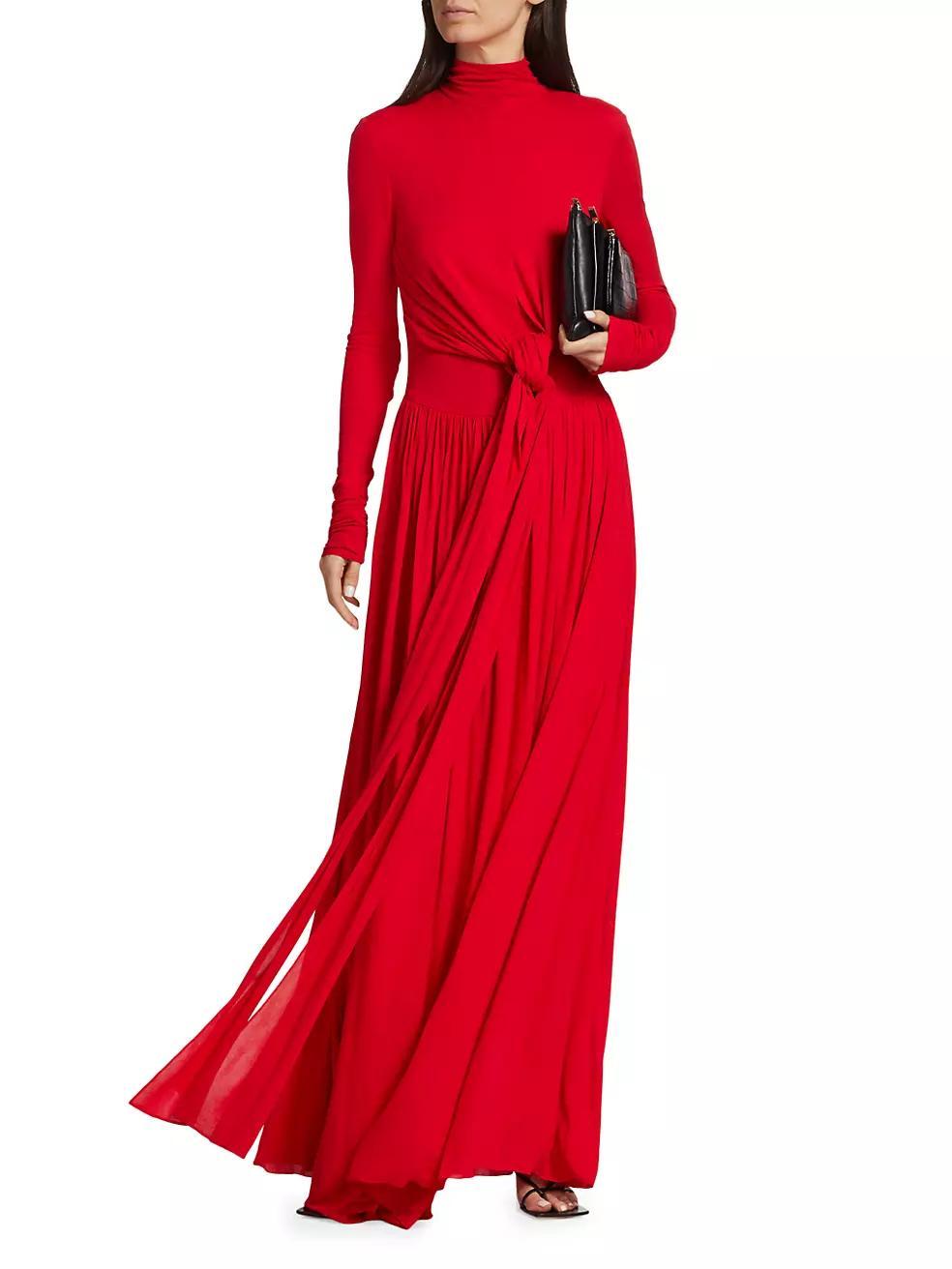 Knotted Turtleneck Maxi Dress Product Image