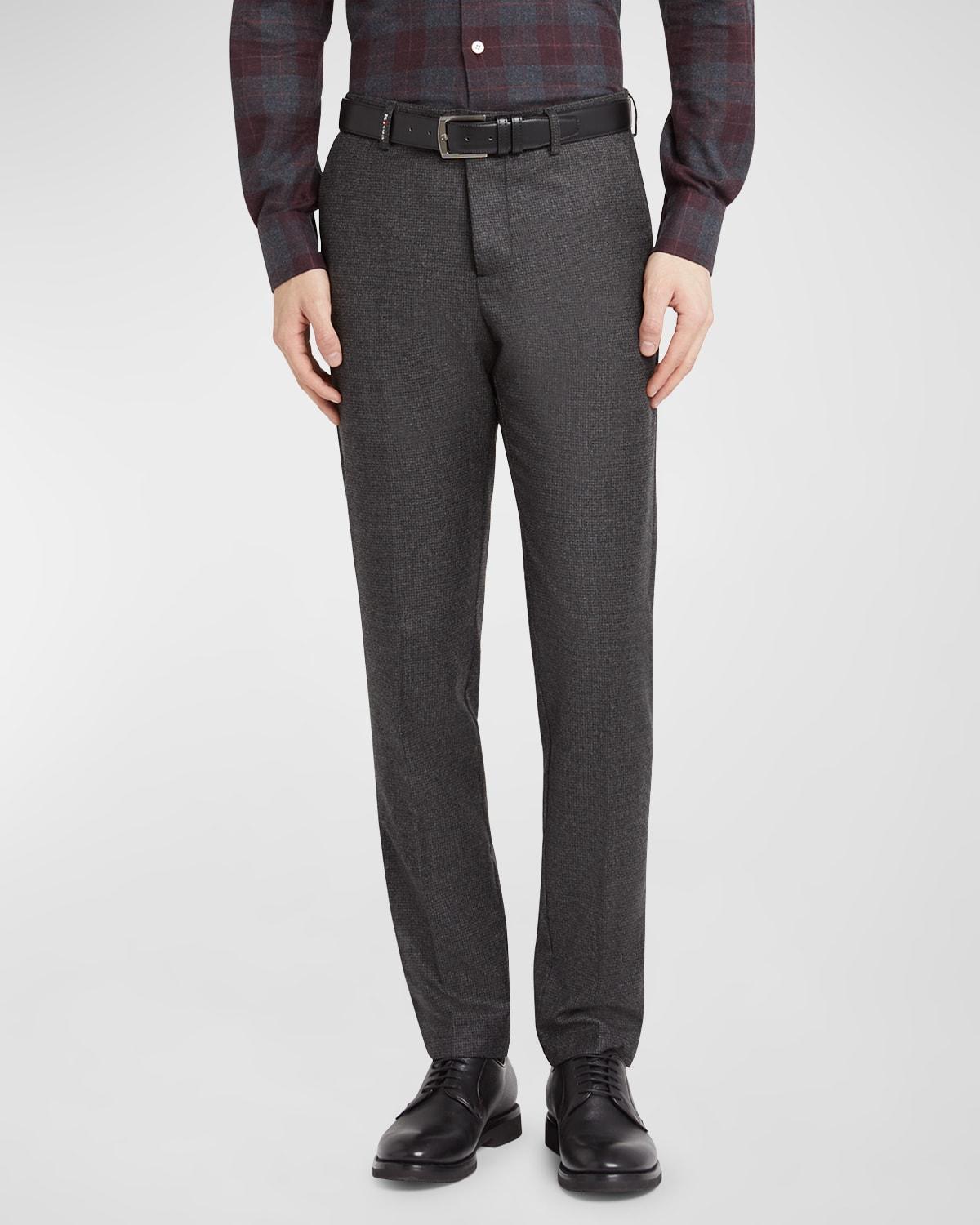 Mens Mini Houndstooth Wool-Cashmere Pants Product Image