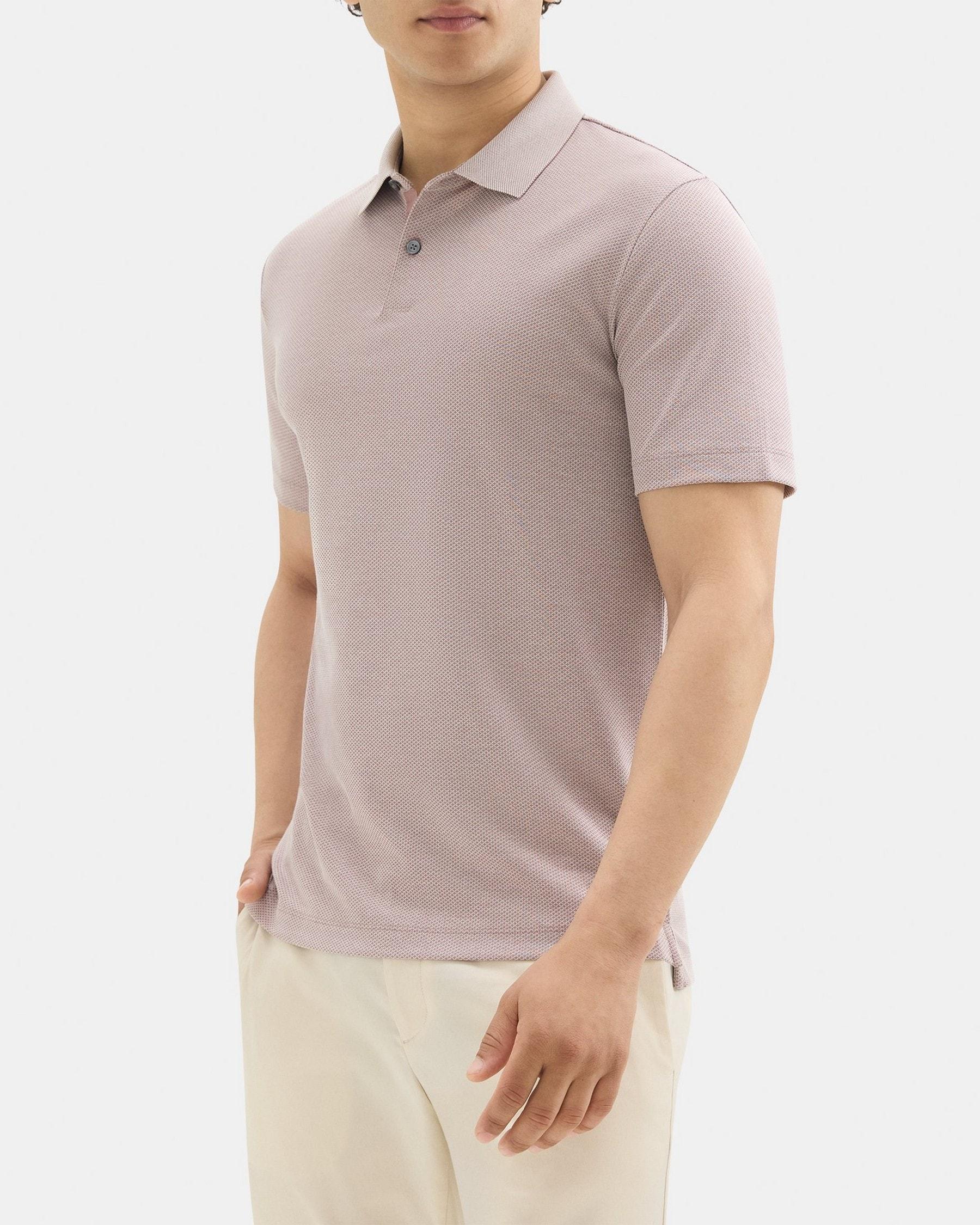 Standard Polo in Cotton-Blend Jacquard Product Image