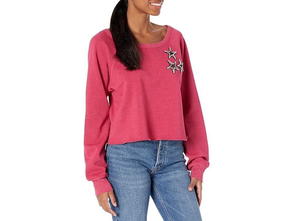 Wildfox Shine Bright Sweatshirt (Sangria) Women's Clothing Product Image