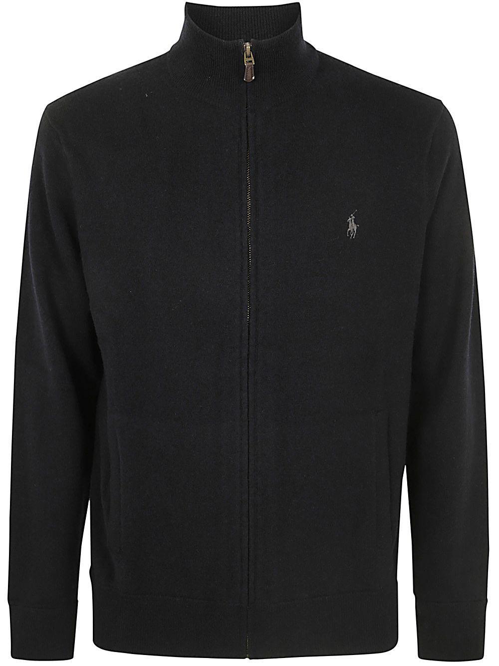 Long Sleeve Full Zipper Sweater Clothing In Black Product Image