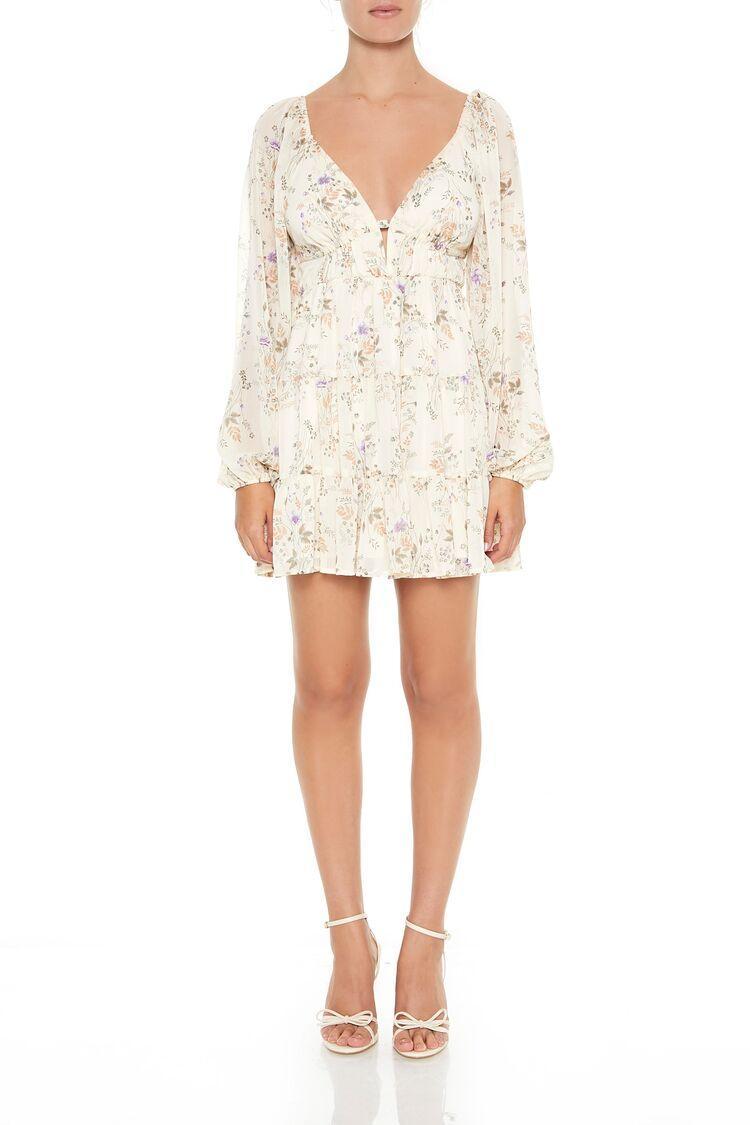 Chiffon Floral Print Mini Dress | Forever 21 Product Image