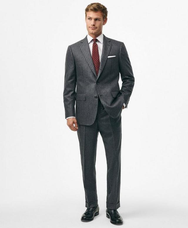 Classic Fit Wool Cashmere Flannel Pinstripe 1818 Suit Product Image