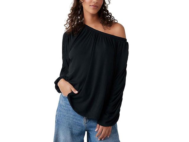 Free People Serenade One-Shoulder Long Sleeve T-Shirt Product Image