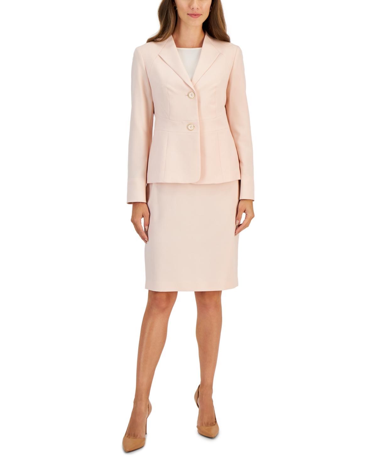 Le Suit Petite Two-Button Jacket & Pencil Skirt Suit Product Image