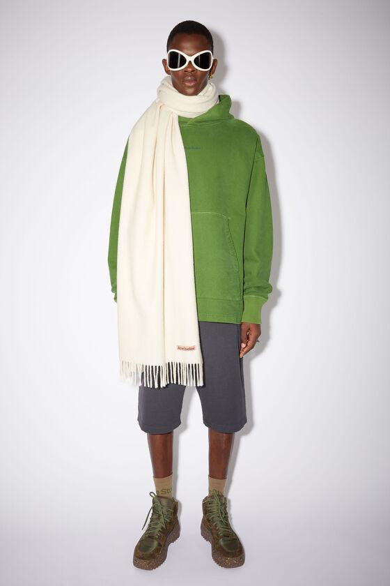 Fringe wool scarf - oversized Product Image