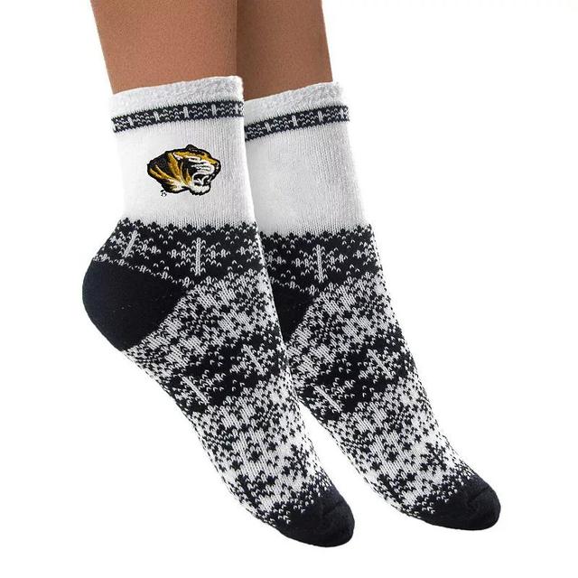 Womens ZooZatz Missouri Tigers Fuzzy Holiday Crew Socks Product Image