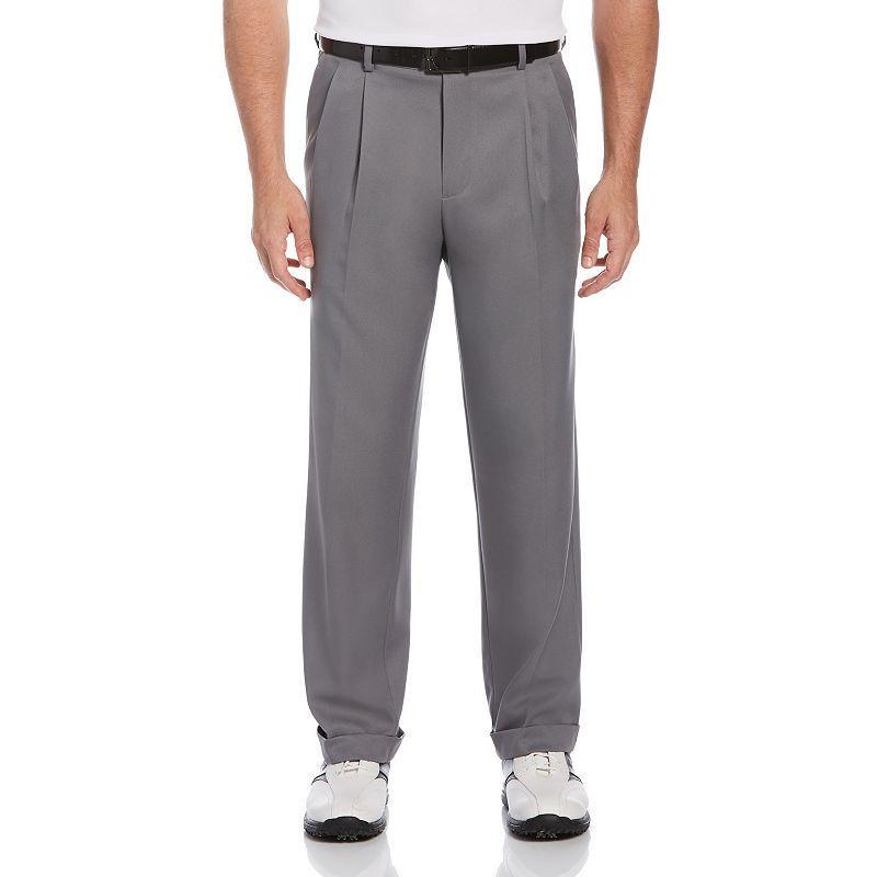 Mens Grand Slam Classic-Fit DriFlow Double-Pleated Expandable Waistband Performance Golf Pants Product Image