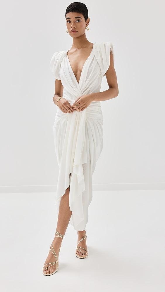 Prabal Gurung Draped Dress with Open Back | Shopbop Product Image